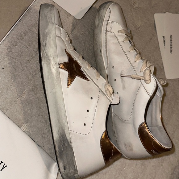 Like new! Size 41 Super-Star Low Top Optic White/Peach Pink - Picture 4 of 5